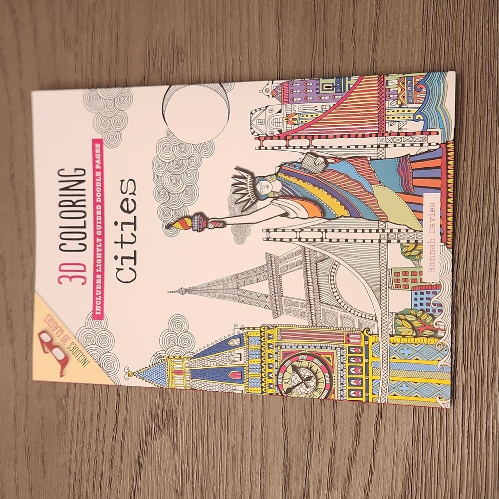 3D Coloring Cities adult coloring book